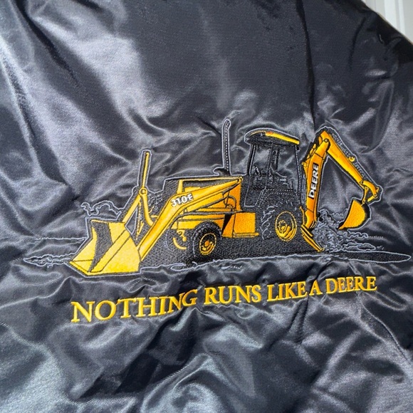 JOHN DEERE vintage Nothing Runs Like A Deere EMBROIDERED Tractor Jacket - Picture 8 of 10